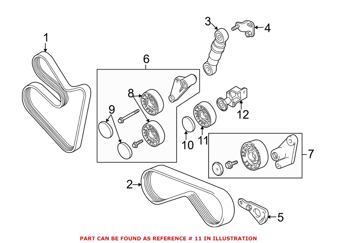 BMW Serpentine Belt Idler Pulley 11287500560